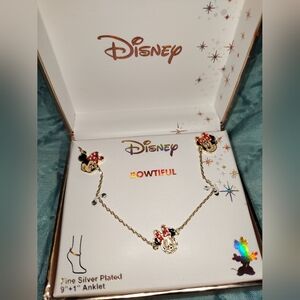 Disney Gold and Red Minnie Mouse Anklet